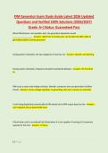 PJM Generator Exam Study Guide Latest 2026 Updated &NewLine;Questions and Verified 100&percnt; Solutions &lpar;2026&sol;2027&rpar; &NewLine;Grade&colon; A&plus;&vert;Status&colon; Guaranteed Pass 