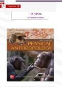 Physical Anthropology&comma; 12th Edition Test Bank &vert; Complete Chapters Questions & Answers