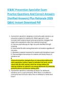 IC&RC Prevention Specialist Exam &NewLine;Practice Questions And Correct Answers &NewLine;&lpar;Verified Answers&rpar; Plus Rationale 2026 &NewLine;Q&A&vert; Instant Download Pdf