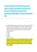ICC B1 Residential Building Inspector Exams Practice Questions And Correct Answers &lpar;Verified Answers&rpar; Plus Rationales 2026 Q&A &vert; Instant Download Pdf