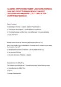 ALABAMA STATE HOME BUILDER LICENSURE BUSINESS&comma; LAW&comma; AND PROJECT MANAGEMENT EXAM PREP QUESTIONS AND ANSWERS LATEST UPDATE FOR GUARANTEED SUCCESS