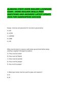 ALABAMA STATE HOME BUILDER LICENSURE EXAM - HOME BUILDER SKILLS PREP QUESTIONS AND ANSWERS LATEST UPDATE 2026 FOR GUARANTEED SUCCESS