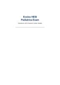 Evolve HESI Pediatrics Exam&NewLine;Questions with Answers&vert; Latest Update&NewLine;