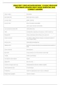 USMLE STEP 1 FIRST AID RAPID REVIEW - CLASSIC&sol;RELEVANT &NewLine;TREATMENTS UPDATED STUDY GUIDE QUESTIONS AND &NewLine;CORRECT ANSWERS 