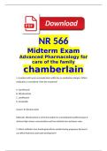 NR 566 Midterm Exam &lpar;2026&sol;2027&rpar; &vert; Chamberlain Advanced Pharmacology Actual Questions and Answers &lpar;PDF&rpar;