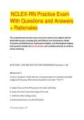 NCLEX-RN Practice Exam&NewLine;With Questions and Answers&NewLine;&plus; Rationales
