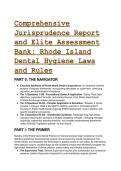 S-Tier Rhode Island Dental Hygiene Jurisprudence Study Guide & Exam Bank 2026&sol;2027 &vert;  Advanced Q&A Scenarios