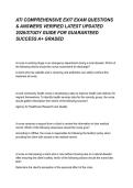 ATI COMPREHENSIVE EXIT EXAM QUESTIONS & ANSWERS VERIFIED LATEST UPDATED 2026&sol;STUDY GUIDE FOR GUARANTEED SUCCESS A&plus; GRADED 