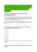 PE ETHICS EXAM ANSWERS BASED ON &NewLine;THE TEXAS ENGINEERING PRACTICE &NewLine;ACT AND BOARD RULES &lpar;2026-2027 &NewLine;UPDATE&rpar; 