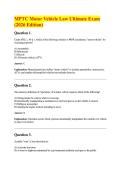 MPTC Motor Vehicle Law Ultimate Exam &NewLine;&lpar;2026 Edition&rpar;