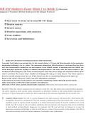 NR 547 Midterm Exam Week 1 to Week 4 Differential Diagnosis in Psychiatric-Mental Health across the Lifespan Practicum  