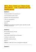 MPTC Motor Vehicle Law Ultimate Exam &NewLine;&lpar;2026 Edition&rpar; &ndash; exam  4 questions and well &NewLine;detailed answers 