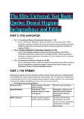 2026&sol;2027 S-Tier Test Bank&colon; Quebec Dental Hygiene Jurisprudence&comma; Ethics & Bill 29 &lpar;OHDQ&rpar; &vert; 50&plus; Elite Q&A