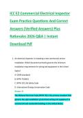 ICC E2 Commercial Electrical Inspector &NewLine;Exam Practice Questions And Correct &NewLine;Answers &lpar;Verified Answers&rpar; Plus &NewLine;Rationales 2026 Q&A &vert; Instant &NewLine;Download Pdf