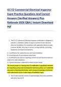 ICC E2 Commercial Electrical Inspector Exams Practice Questions And Correct Answers &lpar;Verified Answers&rpar; Plus Rationale 2026 Q&A&vert; Instant Download Pdf