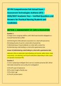 ATI PN Comprehensive Exit Actual Exam &ndash; &NewLine;Assessment Technologies Institute &lpar;ATI&rpar; &ndash; &NewLine;2026&sol;2027 Academic Year &ndash; Verified Questions and &NewLine;Answers for Practical Nursing Students and &NewLine;Candidates