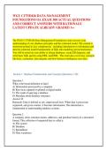 WGU C175&sol;D426 DATA MANAGEMENT &NewLine;FOUNDATIONS OA EXAM 300 ACTUAL QUESTIONS &NewLine;AND CORRECT ANSWERS WITH RATIONALE &NewLine;LATEST UPDATE ALREADY GRADED A&plus;