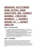 2026&sol;2027 Nebraska Auctioneer State License Exam Bank &vert; 60&plus; Verified Q&A &plus; S-Tier Rationale