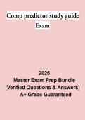 Comp Predictor Study Guide Exam &lpar;2026&rpar; &vert; ATI Comprehensive Predictor Exam Questions & Answers &vert; RN Exit Exam Study Guide PDF