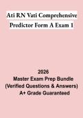 ATI RN VATI Comprehensive Predictor Form A Exam 1 PDF &vert; Questions & Answers &vert; RN Exit Exam Review &vert; NCLEX-RN Study Guide 2026