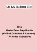 ATI RN Predictor Test PDF &vert; ATI RN Comprehensive Predictor Questions & Answers &vert; RN Exit Exam Review & NCLEX-RN Study Guide 2026