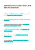 ASBESTOS TEST 1 QUESTIONS COMPLETE WITH 100&percnt; VERIFIED ANSWERS