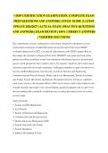 CISSP CERTIFICATION EXAMINATION&colon; COMPLETE EXAM&NewLine;PREP QUESTIONS AND ANSWERS &vert; STUDY GUIDE &vert; LATEST&NewLine;UPDATE 2026&sol;2027 &vert; ACTUAL EXAM &vert; PRACTICE QUESTIONS&NewLine;AND ANSWERS &vert; EXAM REVIEW &vert; 100&percnt; CORRECT ANSWERS&NewLine;&vert; VERIFIED SOLUTIONS&NewLine;