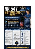 NR 547 Midterm Exam 2026-2027 &ndash; 300 verified &NewLine;Q&A with Rationales 