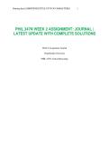 PHIL 347N WEEK 2 ASSIGNMENT JOURNAL  LATEST UPDATE WITH COMPLETE SOLUTIONS
