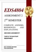 EDS4804 ASSIGNMENT 2 2026 - COMPLETE ANSWERS
