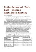 2026&sol;2027 S-Tier Wyoming Auctioneer Mastery Test Bank &vert; UCC &sect; 2-328&comma; WREC Real Estate & Livestock Compliance &lpar;50 Verified Q&A&rpar;