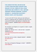 CSX CONDUCTOR FINAL REVIEW EXAM               &NewLine;&lpar;LATEST EXAM 2026&rpar; MOST RECENT EXAM &NewLine;2026&vert;2027 ACTUAL COMPLETE REAL EXAM  &NewLine;QUESTIONS AND CORRECTLY WELL DEFINED &NewLine;ANSWERS &lpar;VERIFIED ANSWERS&rpar;  ALREADY &NewLine;GRADED A&plus;  GUARANTEED SUCCESS&excl;&excl;&excl;               &NewLine;NEWE