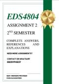 EDS4804 ASSIGNMENT 2 2026 - COMPLETE ANSWERS 