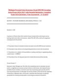 Michigan Personal Lines Insurance Exam DIFS PSI Licensing Actual Exam 2026&sol;2027 with Detailed Rationales &vert; Complete Exam-Style Questions &vert; Pass Guaranteed &ndash; A&plus; Graded&NewLine;&NewLine;