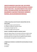 ASBESTOS AWARENESS EXAM PREP GUIDE&colon; 200 VERIFIED PRACTICE QUESTIONS WITH DETAILED RATIONALES COVERING EVERY TESTED TOPIC &ndash; INCLUDING ASBESTOS TYPES&comma; HEALTH EFFECTS&comma; ACM IDENTIFICATION&comma; OSHA REGULATIONS&comma; PPE REQUIREMENTS&comma; ABATEMENT PROCEDURES&comma; EMERGENCY RE