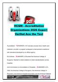 HCQM Accreditation Organizations 2026 Exam Questions and Answers &vert; 150&plus; Practice Questions &vert; Healthcare Accreditation&comma; Joint Commission&comma; CMS&comma; NCQA&comma; CARF & Quality Improvement