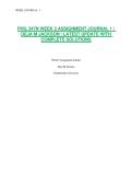 PHIL 347N WEEK 2 ASSIGNMENT JOURNAL 1 &vert; DEJA M JACKSON &vert; LATEST UPDATE WITH COMPLETE SOLUTIONS