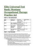 2026&sol;2027 Elite S-Tier Test Bank&colon; Montana Occupational Therapy Practice Act &lpar;MCA & ARM&rpar; &vert; 50&plus; Advanced Q&A with Mentor Analysis
