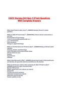 HACC Nursing 242 Quiz 3 &lpar;Final&rpar; Questions With Complete Answers