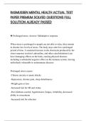 RASMUSSEN MENTAL HEALTH ACTUAL TEST&NewLine;PAPER PREMIUM SOLVED QUESTIONS FULL&NewLine;SOLUTION ALREADY PASSED&NewLine;