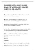 RASMUSSEN MENTAL HEALTH BUNDLED&NewLine;EXAMS PREP MATERIAL WITH COMPLETE&NewLine;QUESTIONS AND ANSWERS