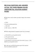RBS EXAM QUESTIONS AND ANSWERS&NewLine;ACTUAL TEST PAPER PREMIUM SOLVED&NewLine;QUESTIONS FULL SOLUTION ALREADY&NewLine;PASSED 