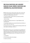RBS EXAM QUESTIONS AND ANSWERS&NewLine;BUNDLED EXAMS VERIFIED QUESTIONS AND&NewLine;ANSWERS FULL SOLUTION PACKAGE&NewLine;