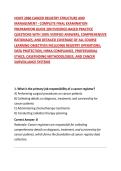 HCMT 2060 CANCER REGISTRY STRUCTURE AND MANAGEMENT - COMPLETE FINAL EXAMINATION PREPARATION GUIDE 200 EVIDENCE-BASED PRACTICE QUESTIONS WITH 100&percnt; VERIFIED ANSWERS&comma; COMPREHENSIVE RATIONALES&comma; AND DETAILED COVERAGE OF ALL COURSE LEARNING OBJECTIVES INCLUDING