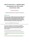 NUR 257 Chronic Exam 3 - 2026&sol;2027 Edition &ndash; Actual Questions with 100&percnt; Verified Correct Answers -Galen 