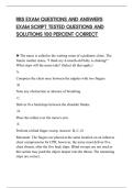 RBS EXAM QUESTIONS AND ANSWERS&NewLine;EXAM SCRIPT TESTED QUESTIONS AND&NewLine;SOLUTIONS 100 PERCENT CORRECT
