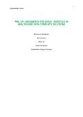 PHIL 347 &vert;ARGUMENTATIVE ESSAY &vert; ROBOTICS IN HEALTHCARE&vert; WITH COMPLETE SOLUTIONS