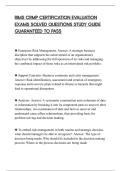 RIMS CRMP CERTIFICATION EVALUATION&NewLine;EXAMS SOLVED QUESTIONS STUDY GUIDE&NewLine;GUARANTEED TO PASS