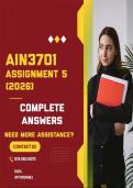 AIN3701 ASSIGNMENT 5 2026 - COMPLETE ANSWERS