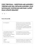 CGSC F100 EXAM &ndash; QUESTIONS AND ANSWERS &vert; VERIFIED AND WELL DETAILED ANSWERS &vert; PLUS RATIONALES &vert; DOWNLOAD AND PASS &vert; LATEST EXAM UPDATE 2026&sol;2027